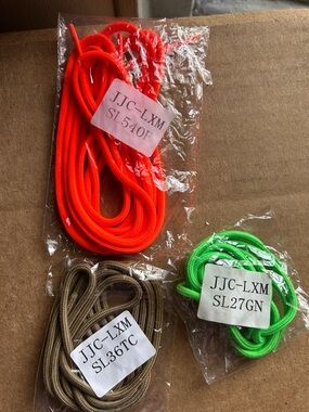 Neon Orange, Neon Green and Tan Paracord Cords - Pack of 3